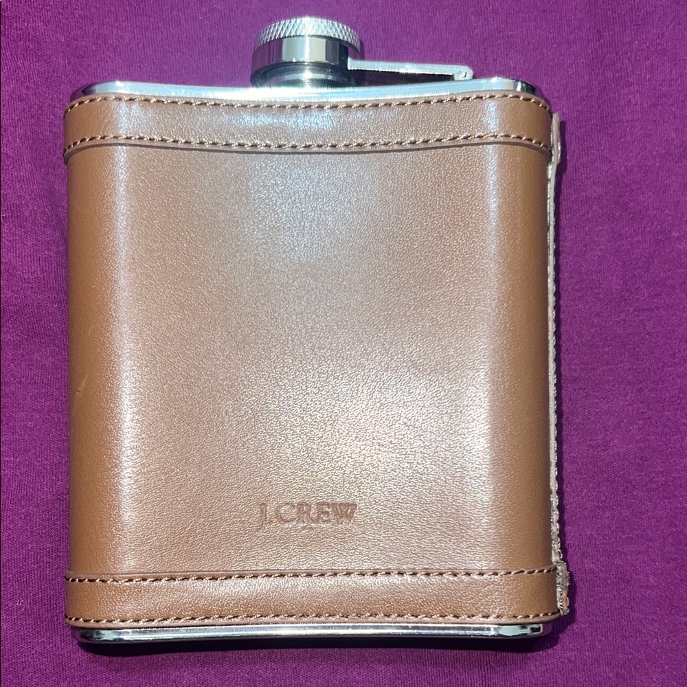 J.Crew Tan Leather Flask